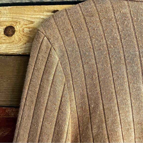 Altar’d State Tan Ribbed Cutout Back Dress Size Large - Picture 8 of 13